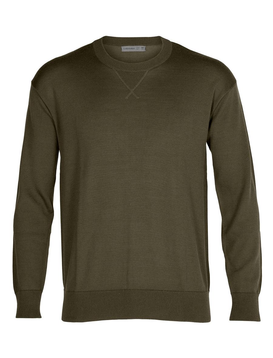 Loden Men's Icebreaker Cool-Lite™ Merino Nova Sweatshirt Sweaters | USA 1217XYUF